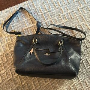 Coach navy blue purse used in good condition